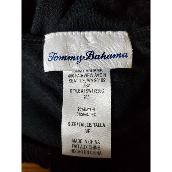Tommy Bahama Women Jumpsuit Small Wide Leg Tie‎ Waist Black Stretch - Picture 6 of 11